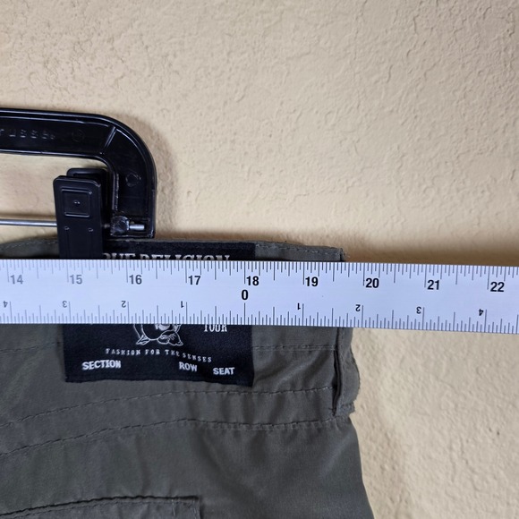 True Religion Ricky Relaxed Straight Men's board‎ Shorts Size 36 Olive Green - Picture 7 of 11